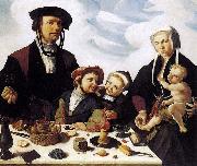Maarten van Heemskerck Family Portrait oil on canvas